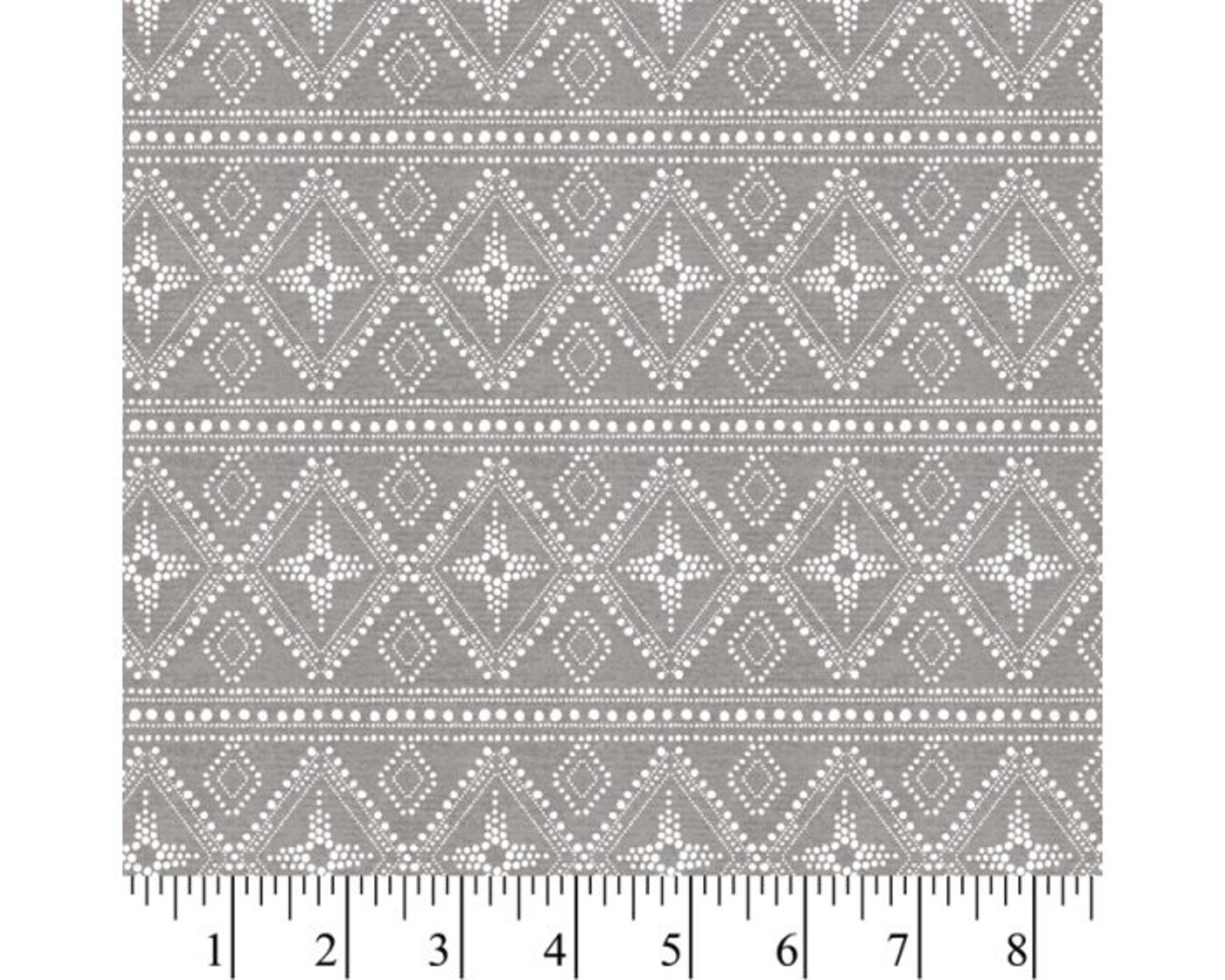 Patterned Stripe Gray Cotton Fabric | By the Yard | Sewing and Crafting | 44 inches wide